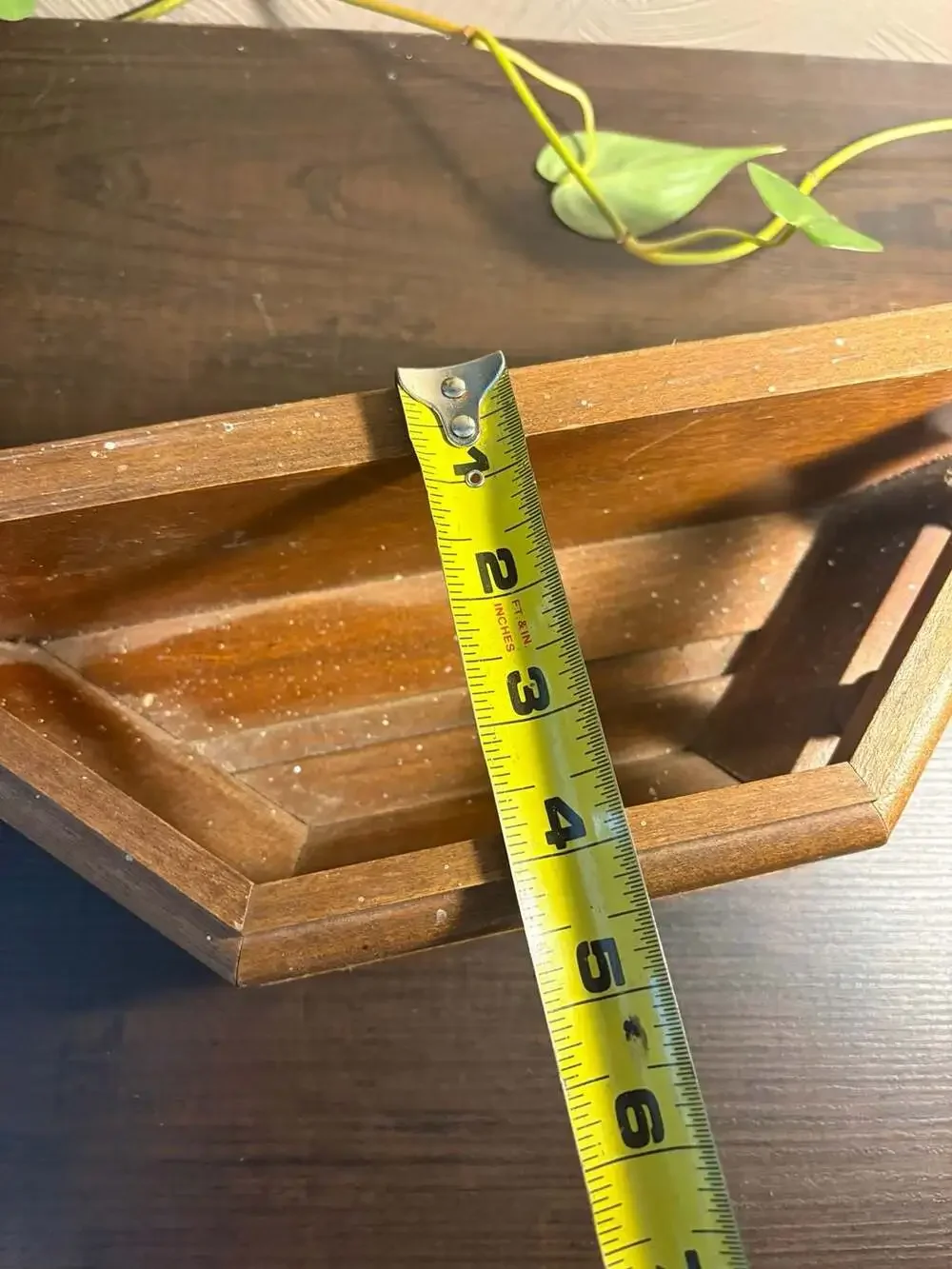 Vintage Mid-Century Modern Wooden Spindle Wall Shelf